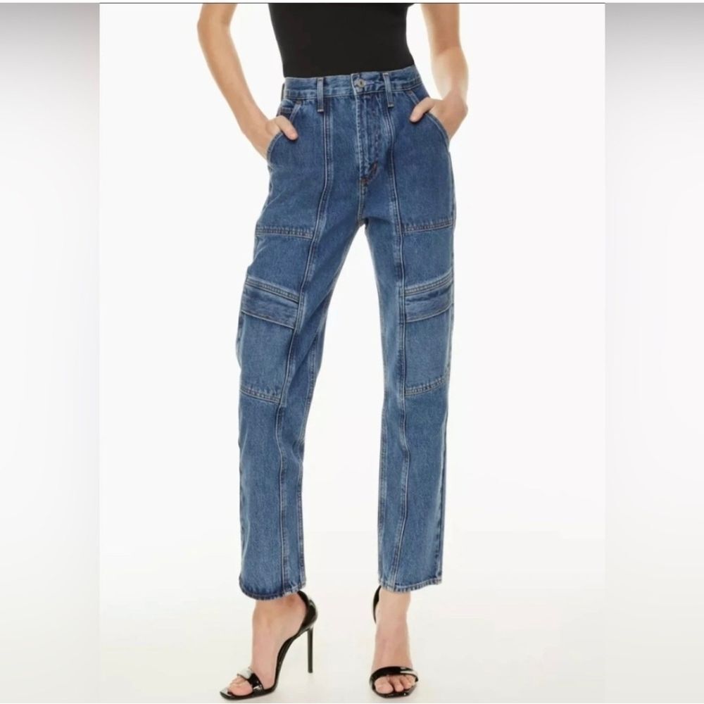 Agolde Blue Patchwork Carpenter Jeans